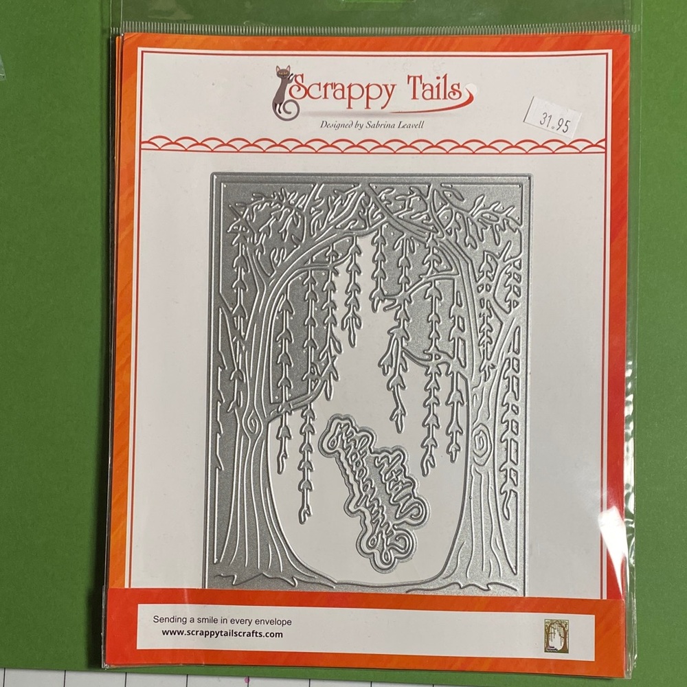 Silver Willow Thank You Card Die-Cut